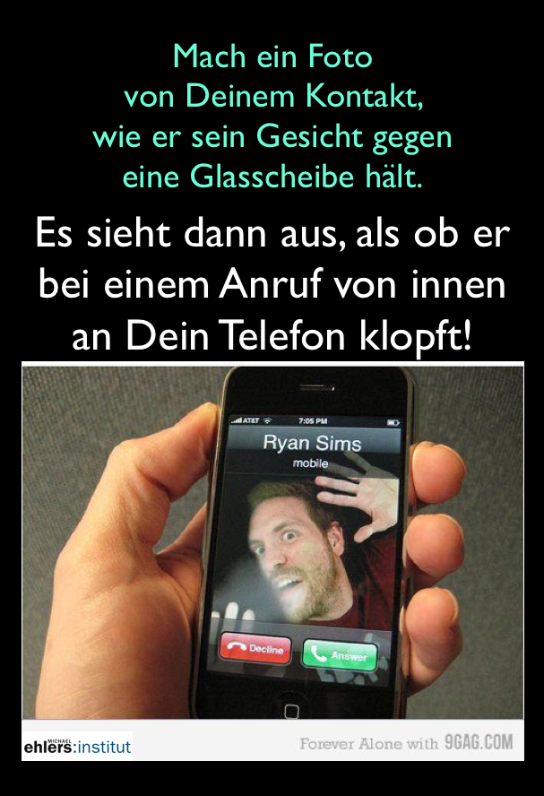 Anklopfen von Innen am Telefon (iPhone)