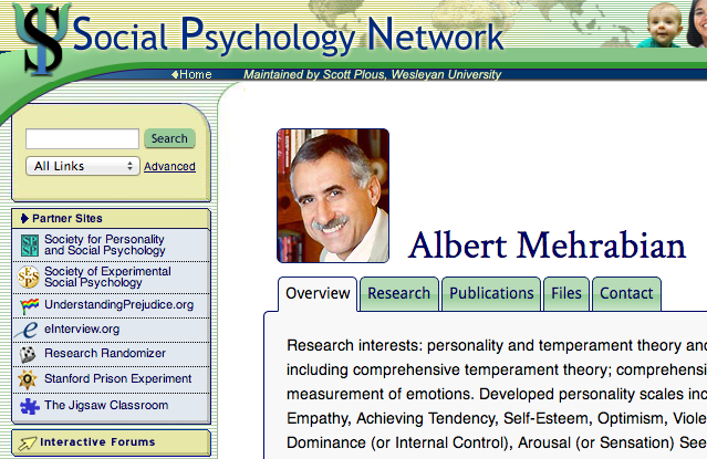Website Prof. Mehrabian