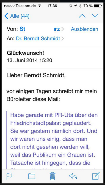 Mail an Dr. Schmidt - Friedrichstadtpalast